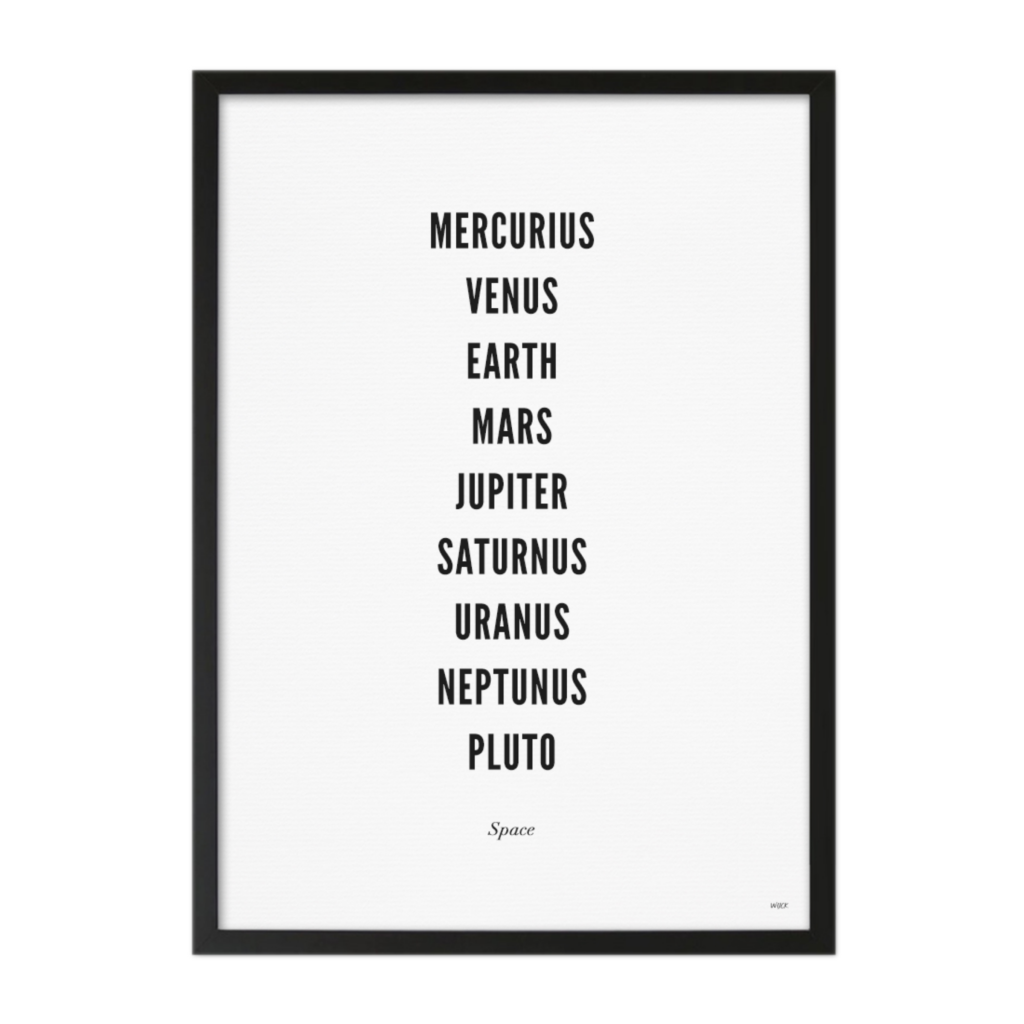 Poster van Planets - White | WIJCK. 