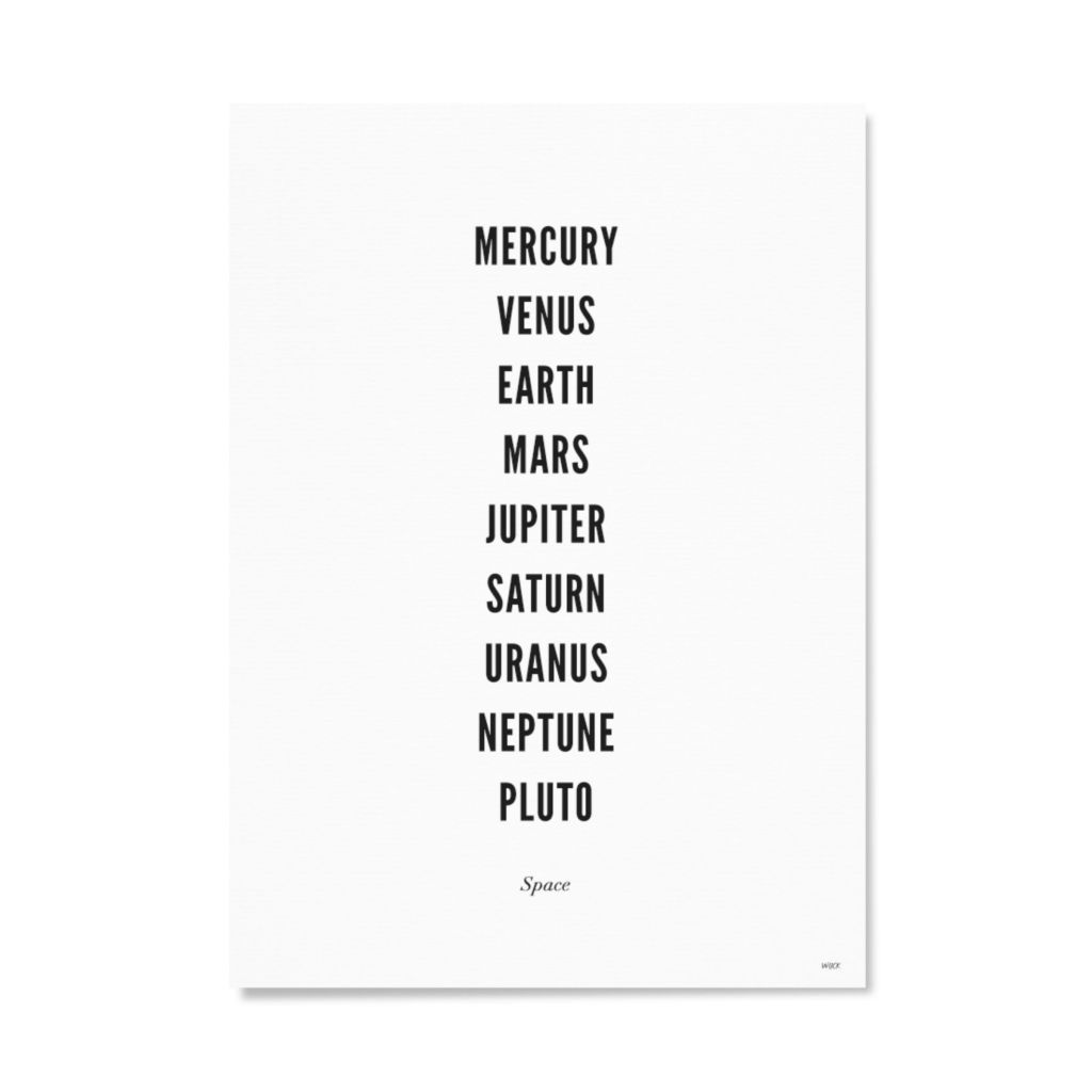 Poster van Planets - White | WIJCK. 