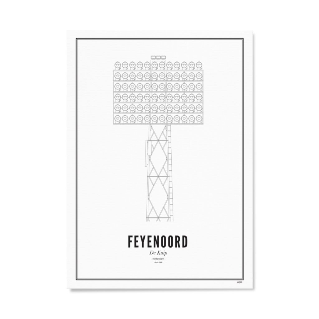Poster von Rotterdam - Feyenoord - Lichtmast | WIJCK.