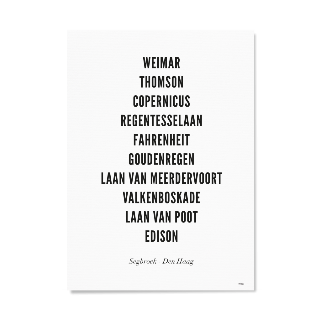 Affiches de La Haye - Segbroek | WIJCK.