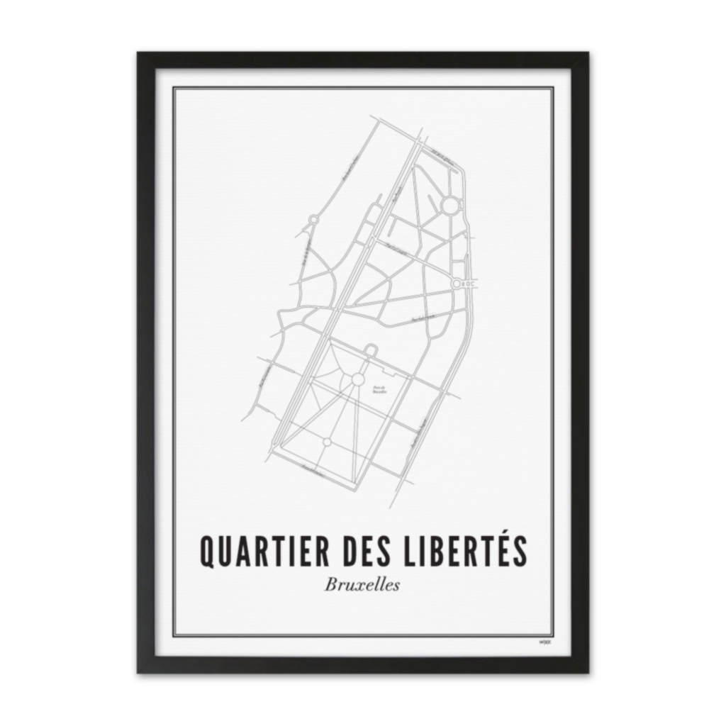 Poster von Brüssel - Quartier des Libertés | WIJCK.