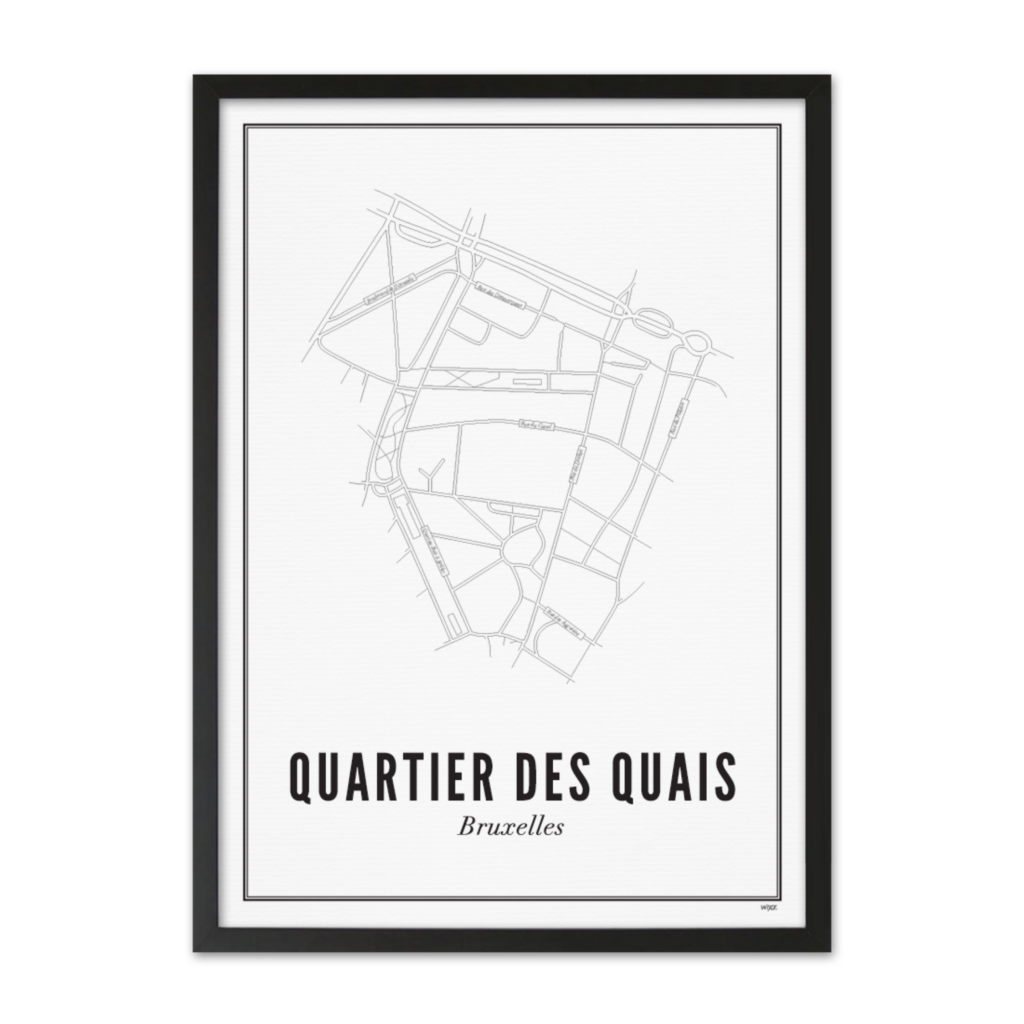 Poster von Brüssel - Quartier des Quais | WIJCK.