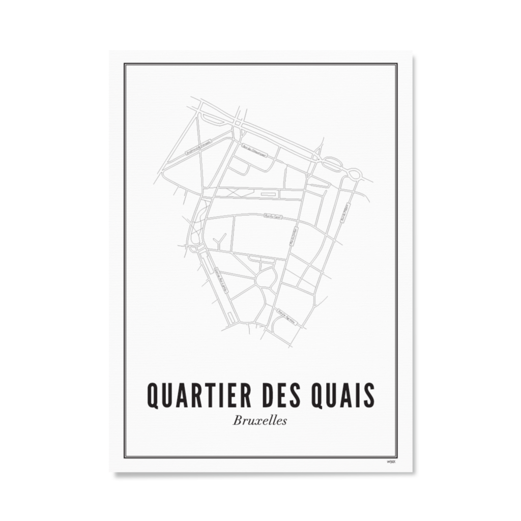 Poster von Brüssel - Quartier des Quais | WIJCK.