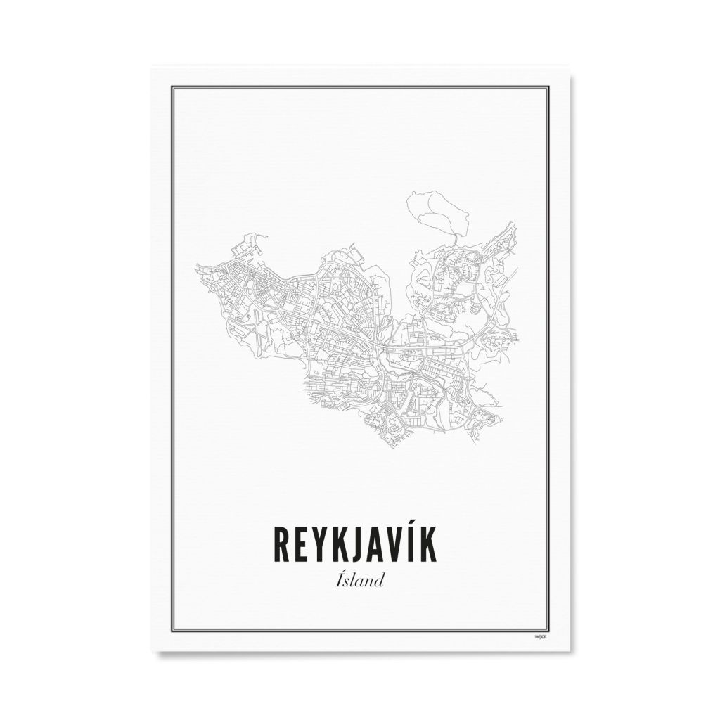 Poster von Reykjavik - Stadt | WIJCK.