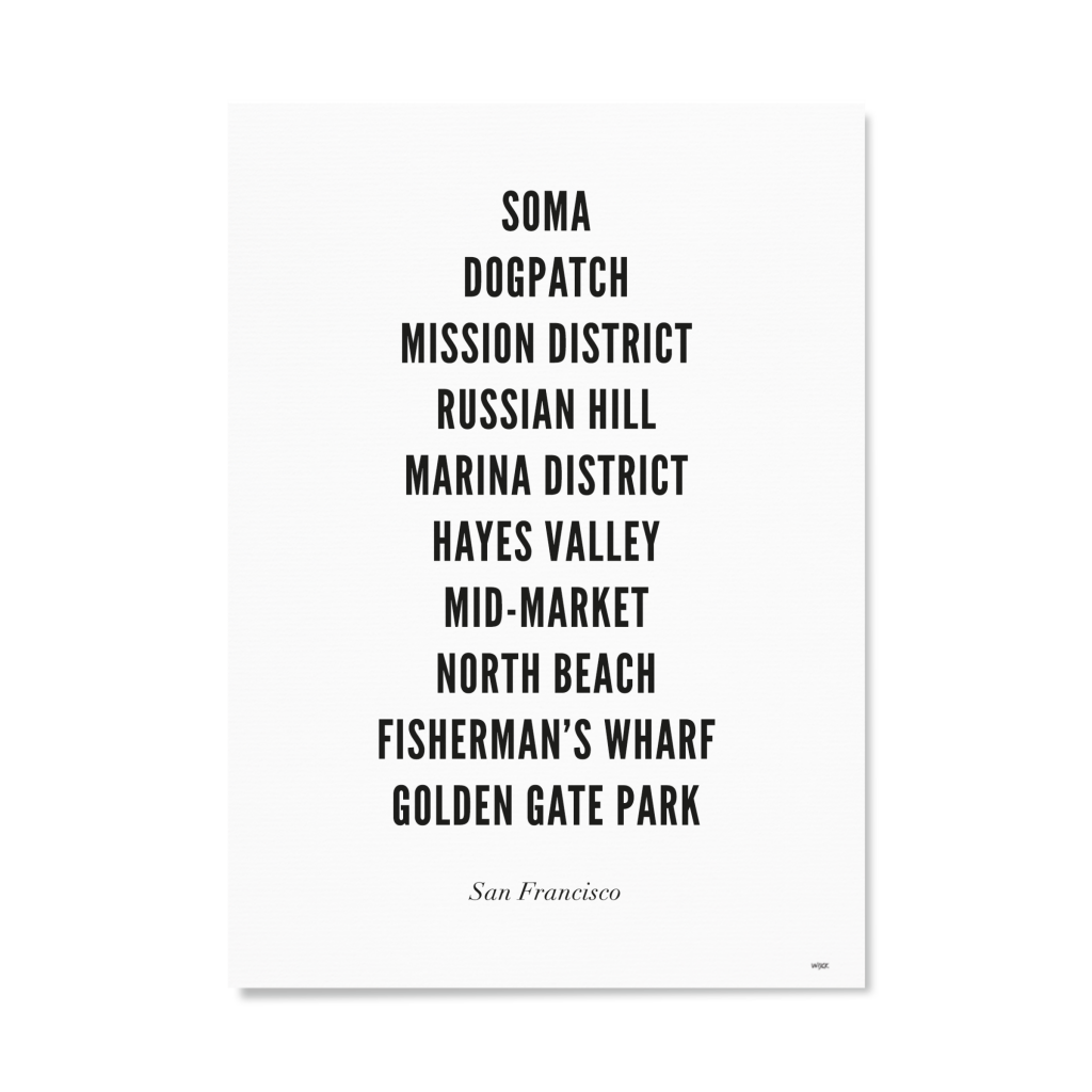 Poster van San Francisco - Stad | WIJCK. 