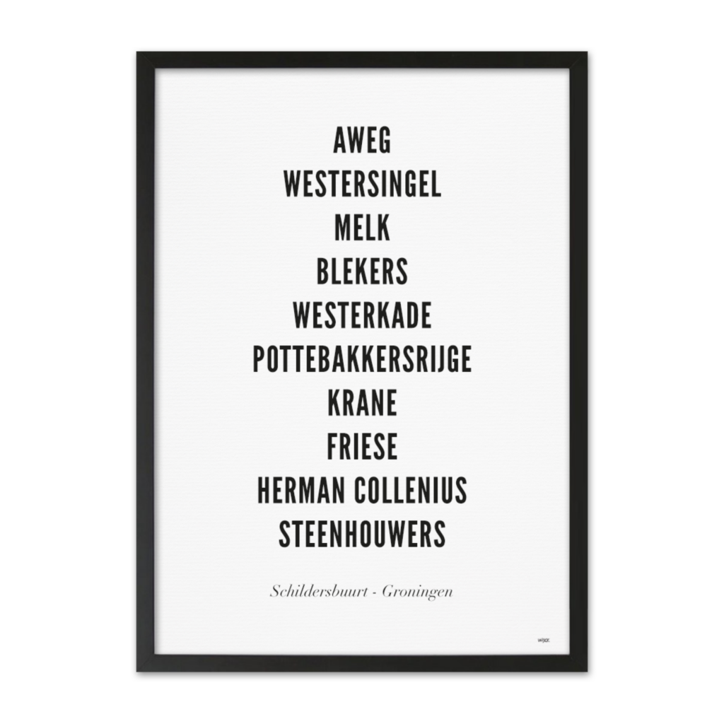 Poster of Groningen - Schildersbuurt | WIJCK.