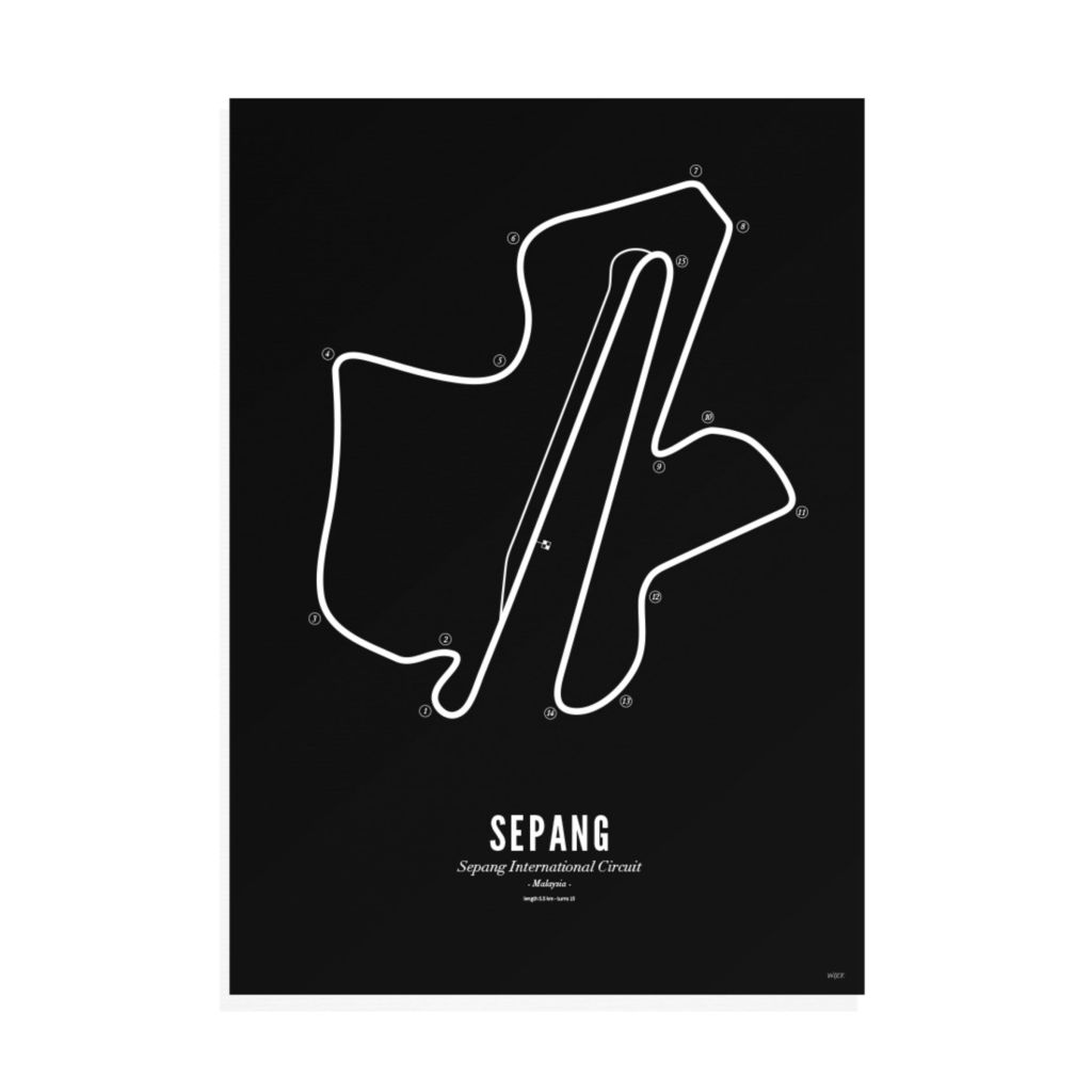 Poster van Sepang - Black Edition | WIJCK. 