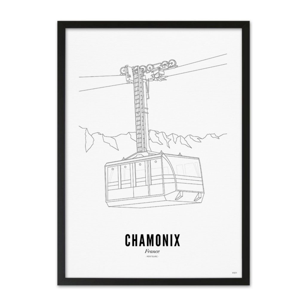 Poster van Chamonix - Skilift | WIJCK. 