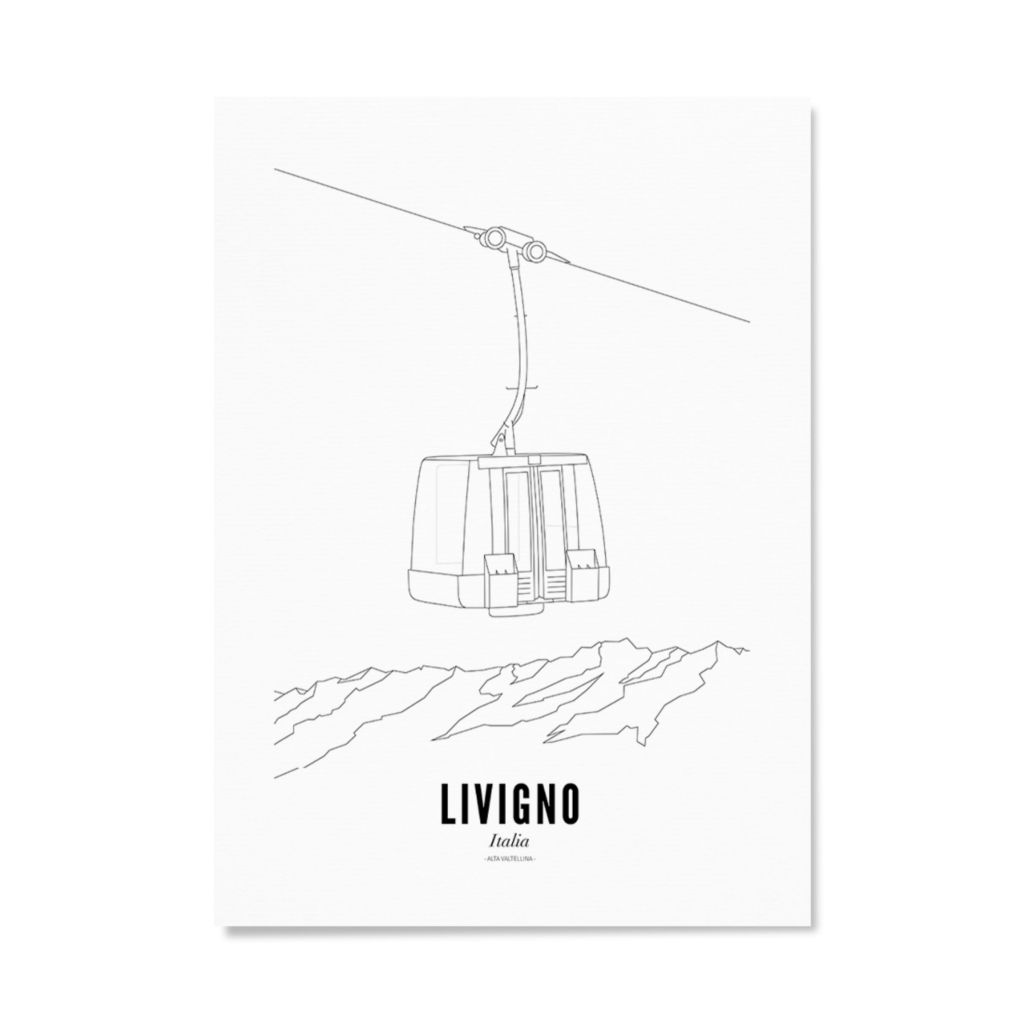 Poster von Livigno - SkiLift | WIJCK.