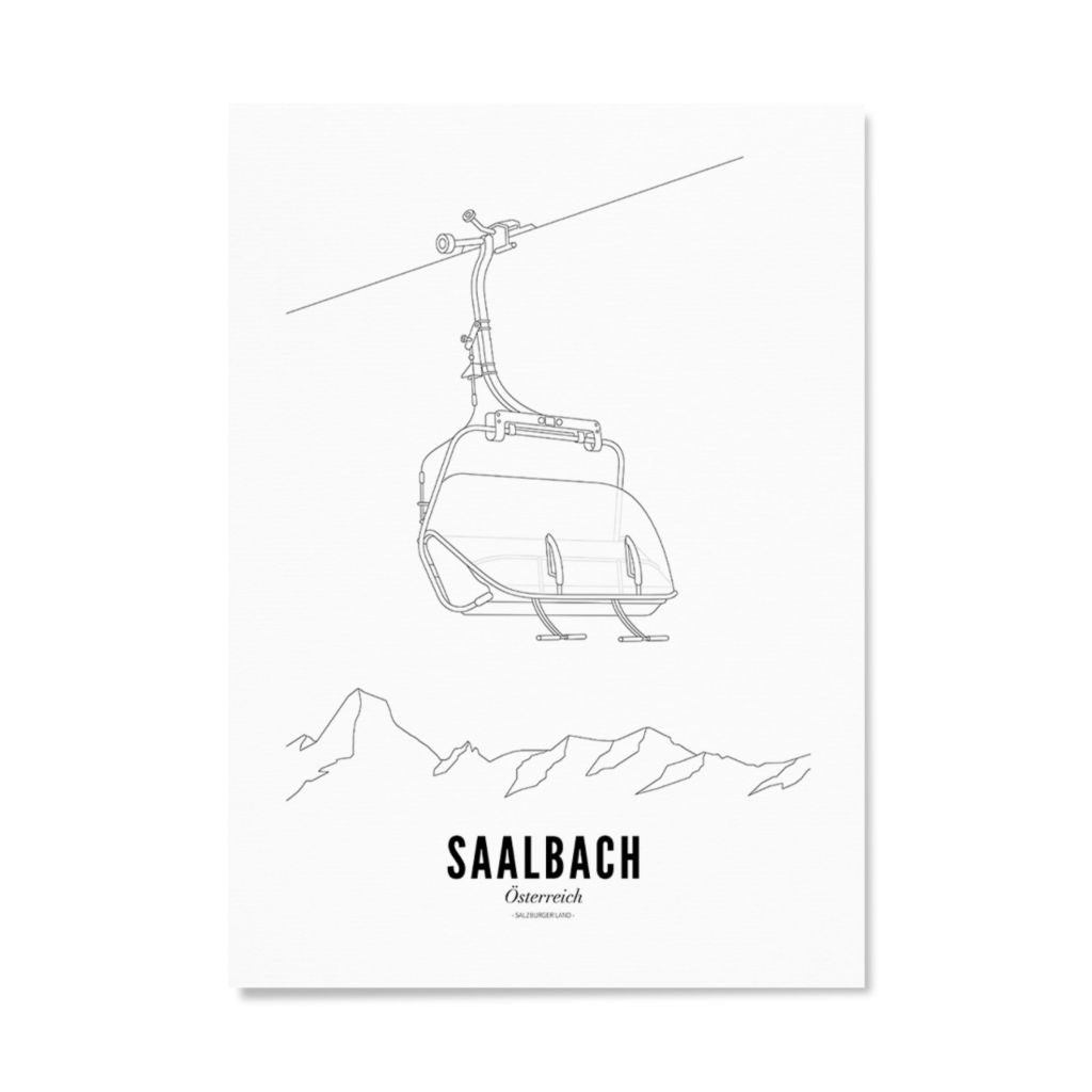 Poster van Saalbach - Skilift | WIJCK. 