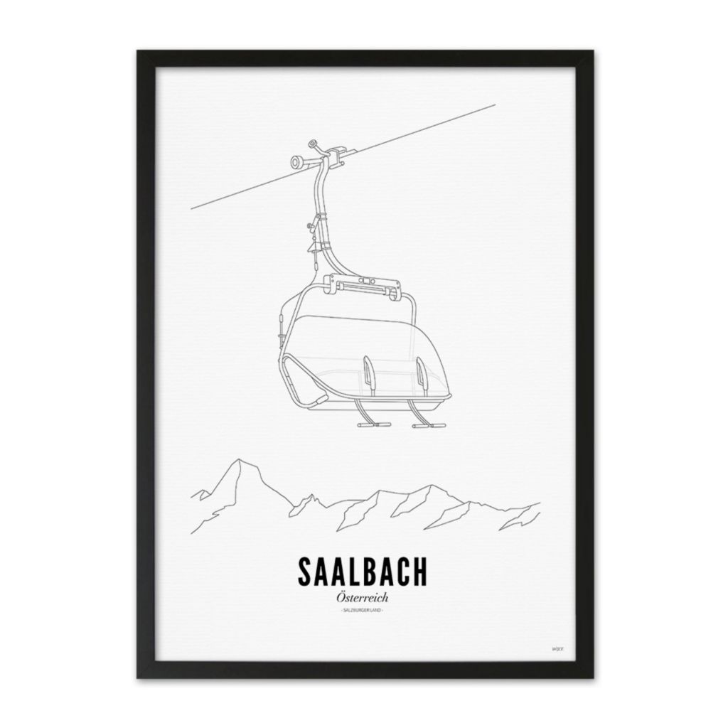 Poster van Saalbach - Skilift | WIJCK. 