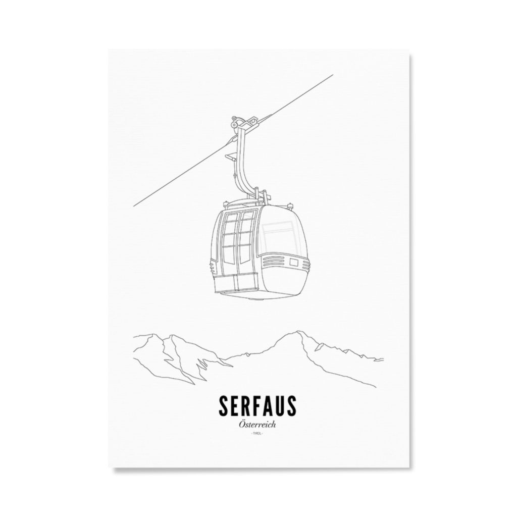 Poster of Serfaus - Ski lift | WIJCK.