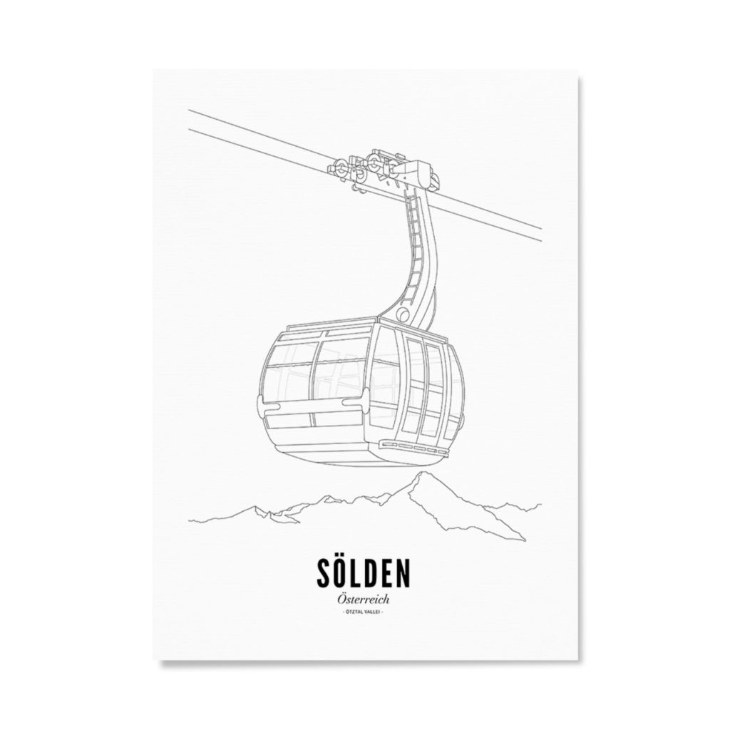 Poster of Sölden - Ski lift | WIJCK.