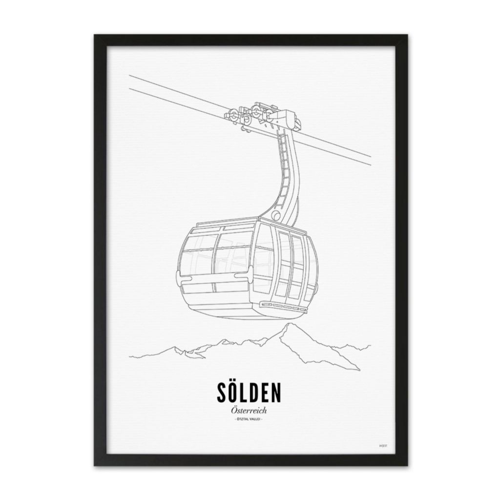 Poster of Sölden - Ski lift | WIJCK.