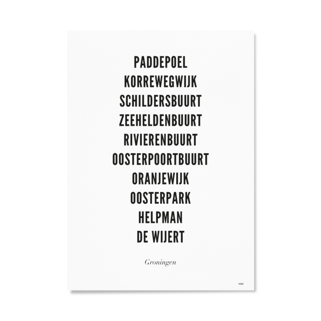 Poster van Groningen - Stad | WIJCK. 
