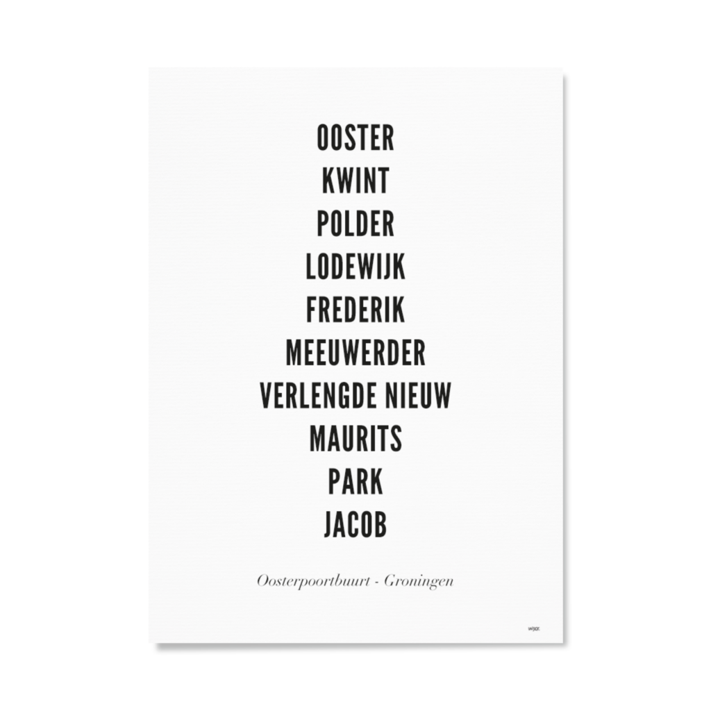 Poster van Groningen - Oosterpoortbuurt | WIJCK. 