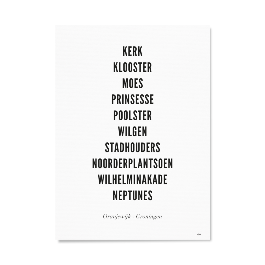 Poster of Groningen - Oranjewijk | WIJCK.
