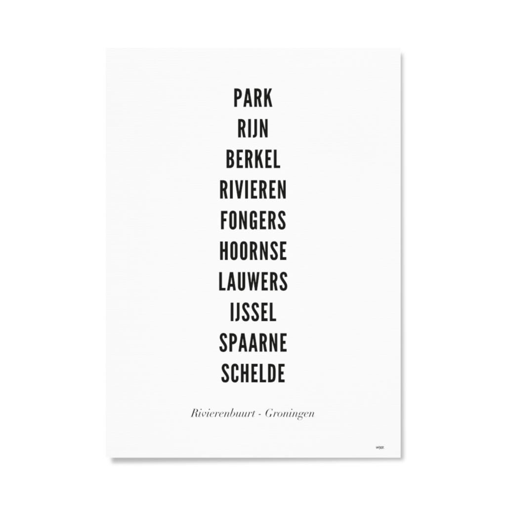 Affiches de Groningen - Rivierenbuurt | WIJCK.