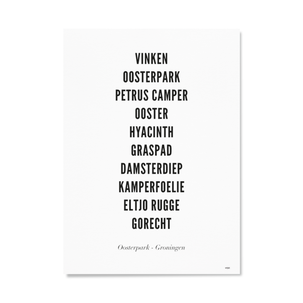 Poster van Groningen - Oosterpark | WIJCK. 