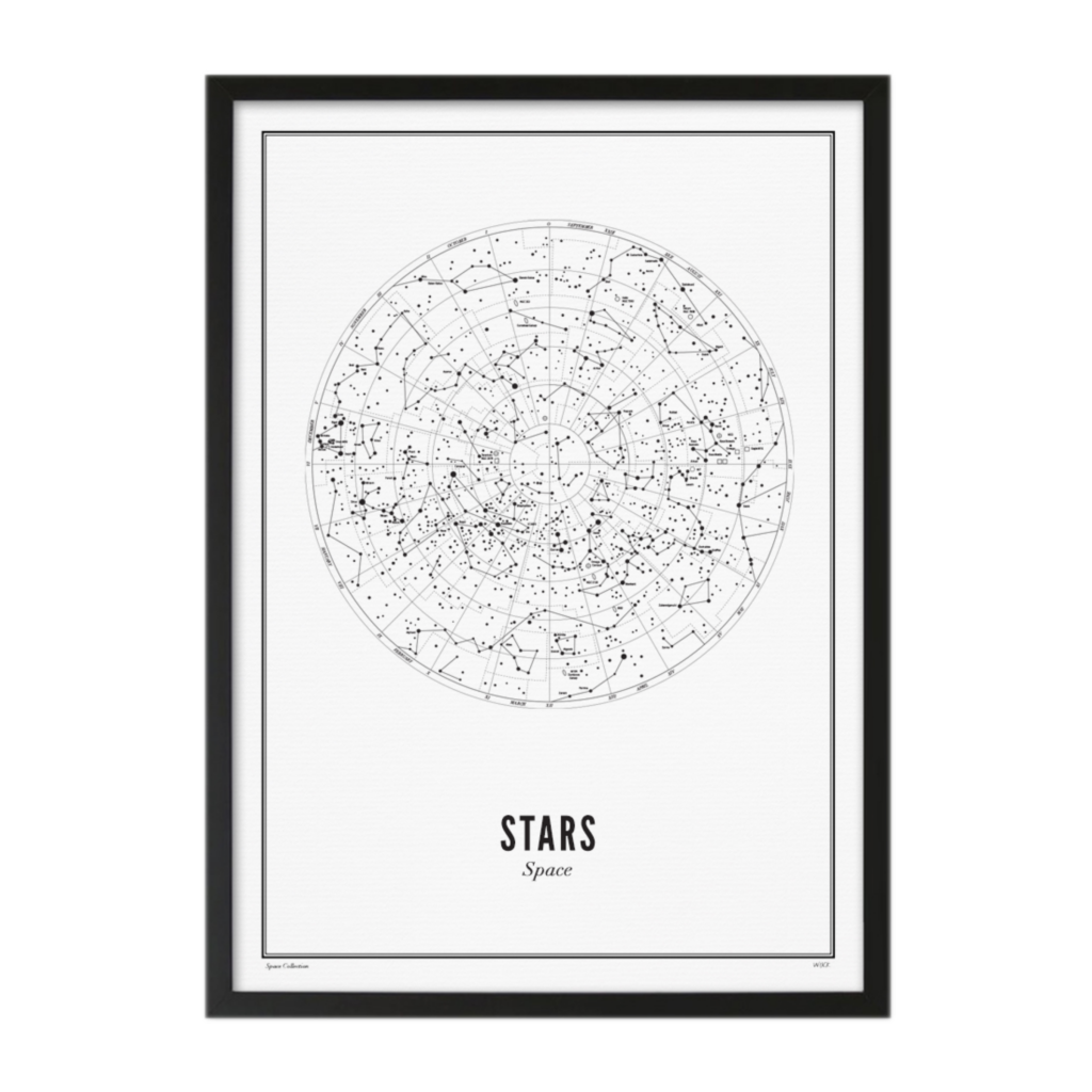 Poster van Stars - White | WIJCK. 