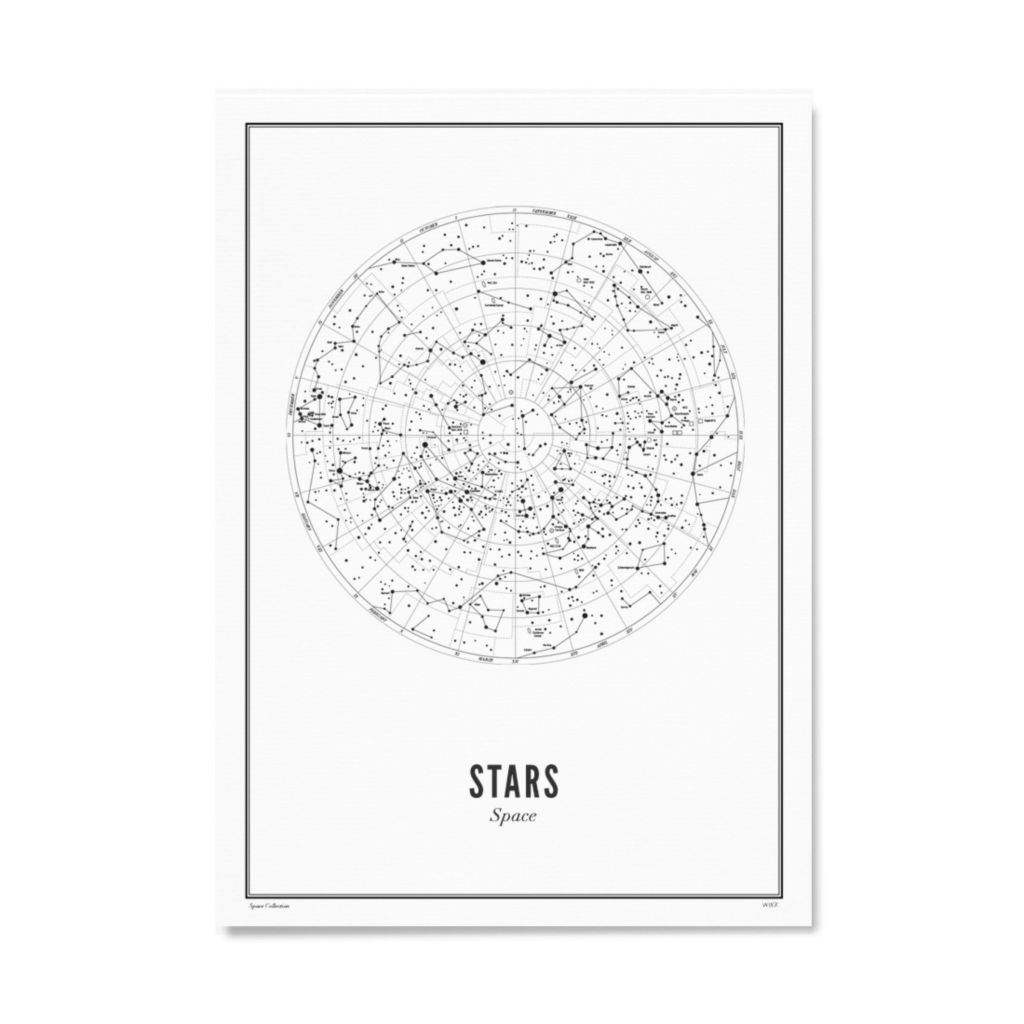 Poster van Stars - White | WIJCK. 