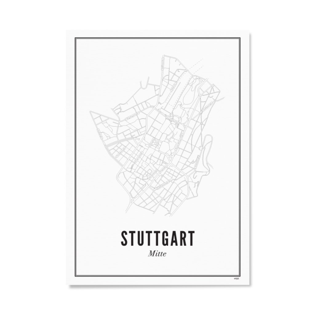 Poster van Stuttgart - Mitte | WIJCK. 