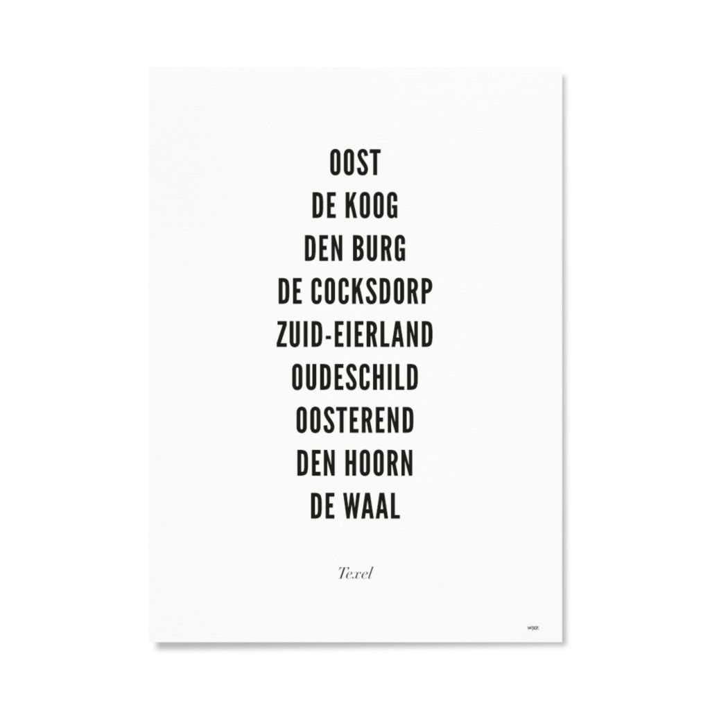 Affiches de Texel - Typo | WIJCK.