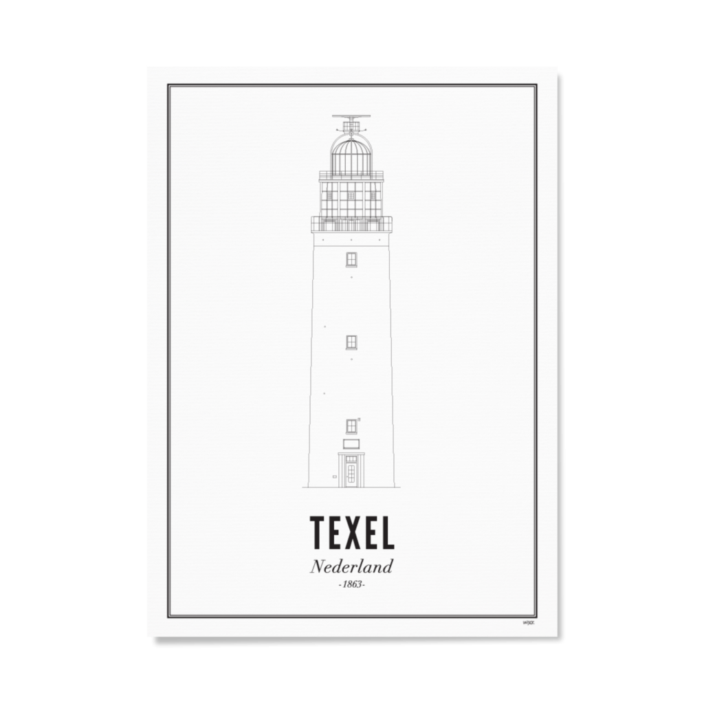 Poster von Texel - Leuchtturm | WIJCK.