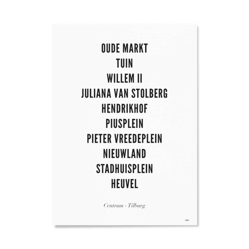 Poster van Tilburg - Centrum | WIJCK. 
