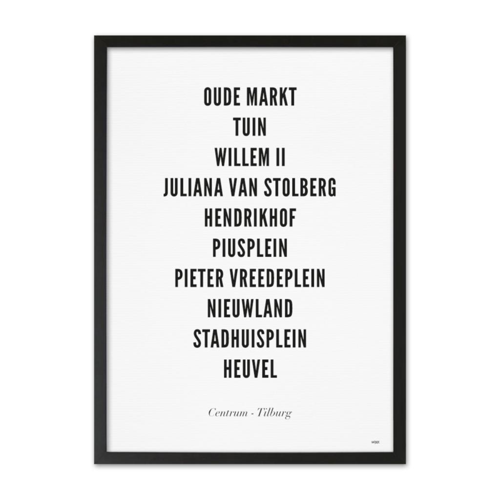 Poster van Tilburg - Centrum | WIJCK. 