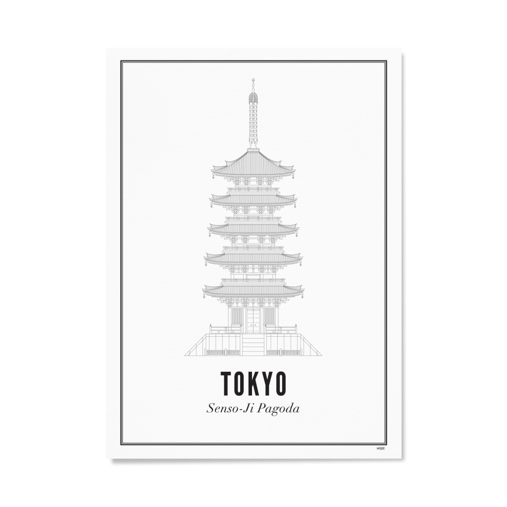 Affiches de Tokyo - Senso-Ji Pagode | WIJCK.
