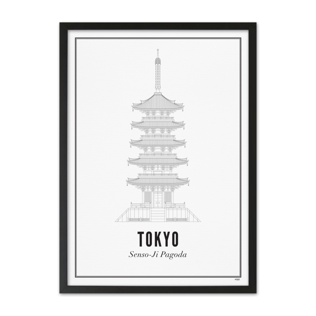 Affiches de Tokyo - Senso-Ji Pagode | WIJCK.