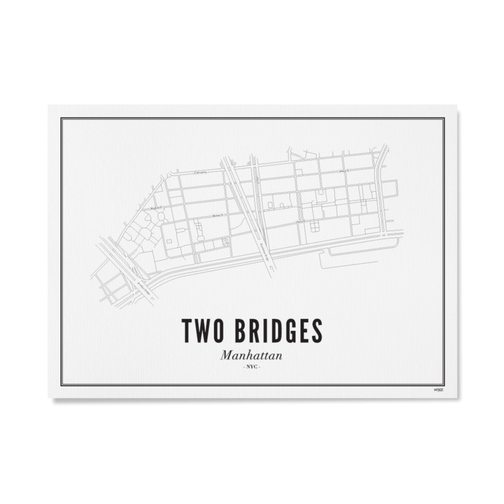 Poster von New York - Two Bridges | WIJCK.