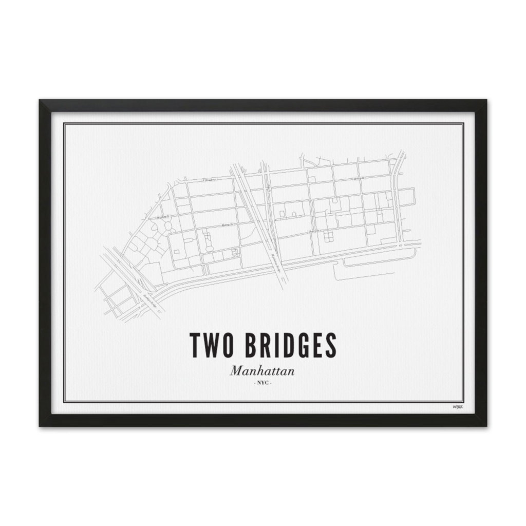Poster von New York - Two Bridges | WIJCK.