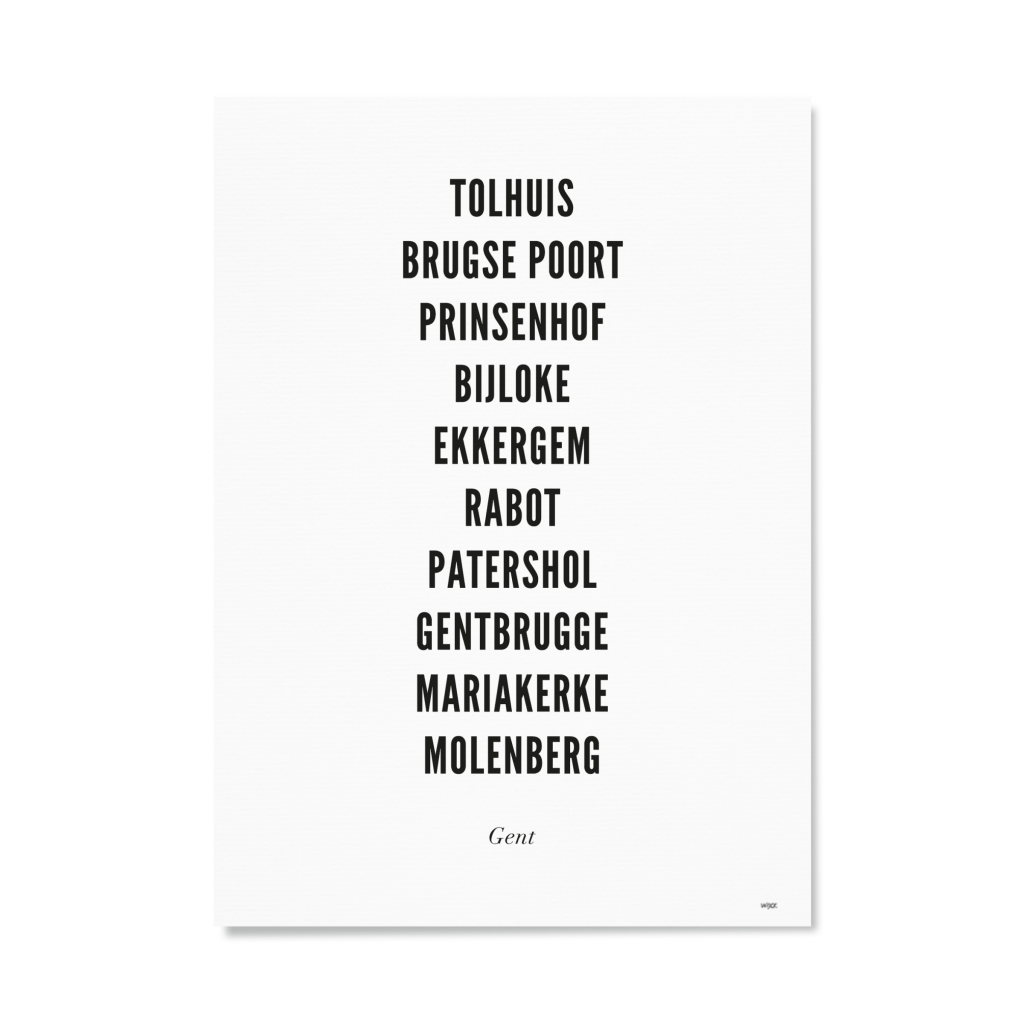 Poster of Ghent - City | WIJCK.