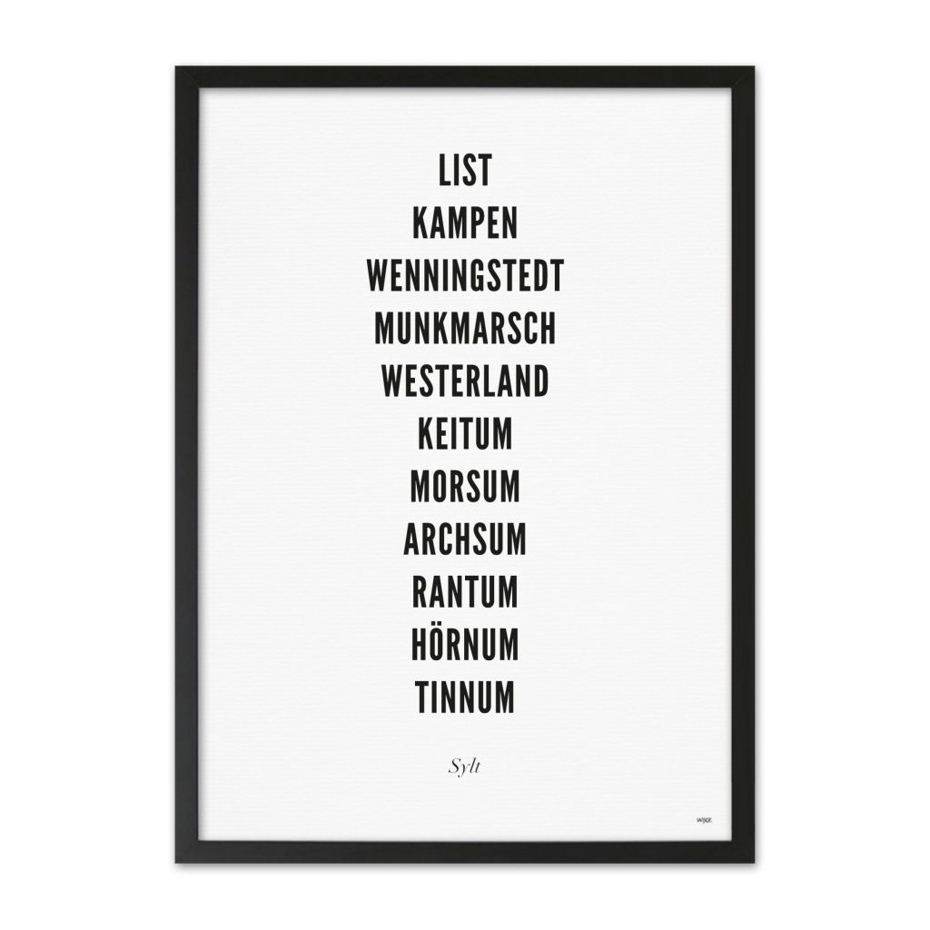 Poster von Sylt - Typo | WIJCK.