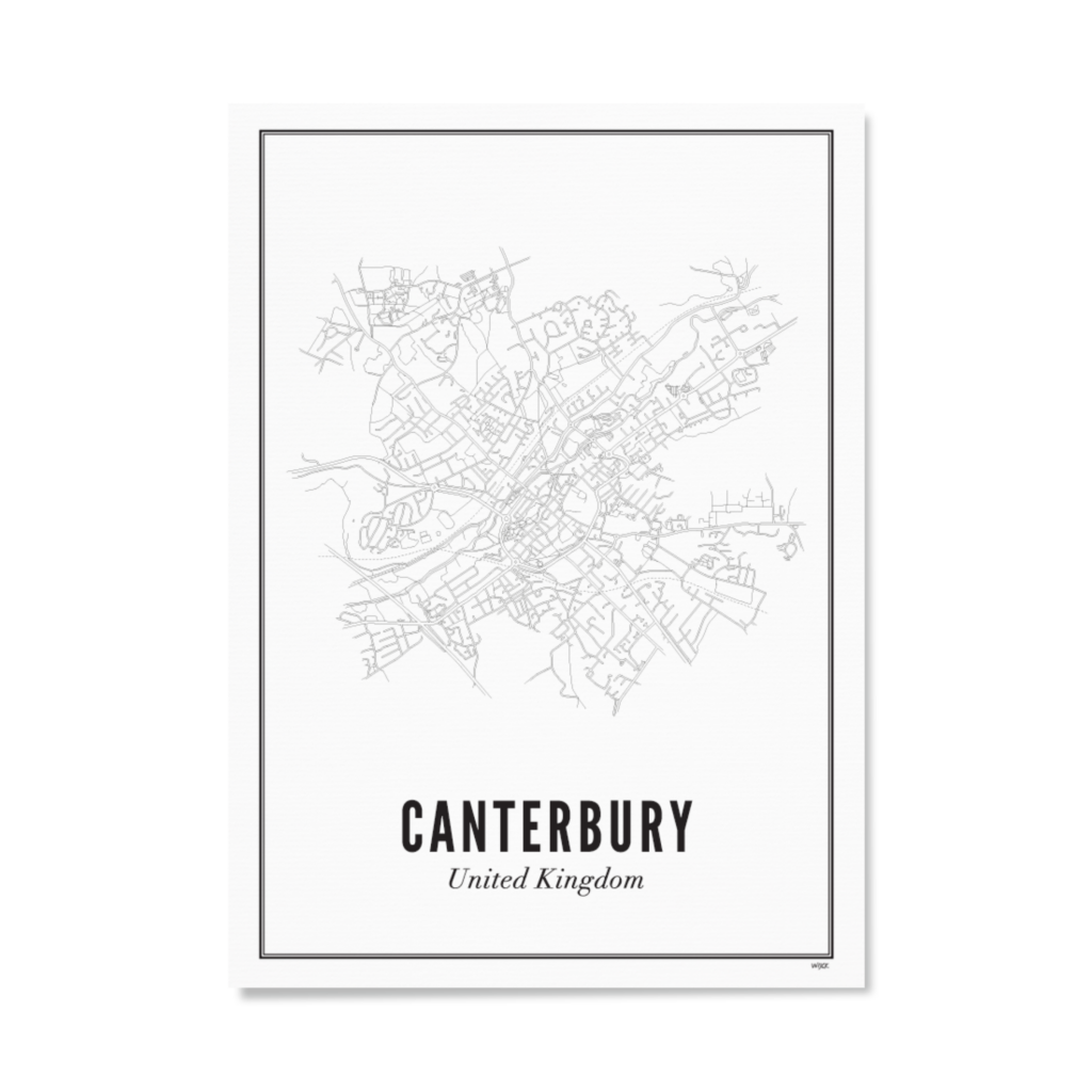 Poster van Canterbury - Stad | WIJCK. 