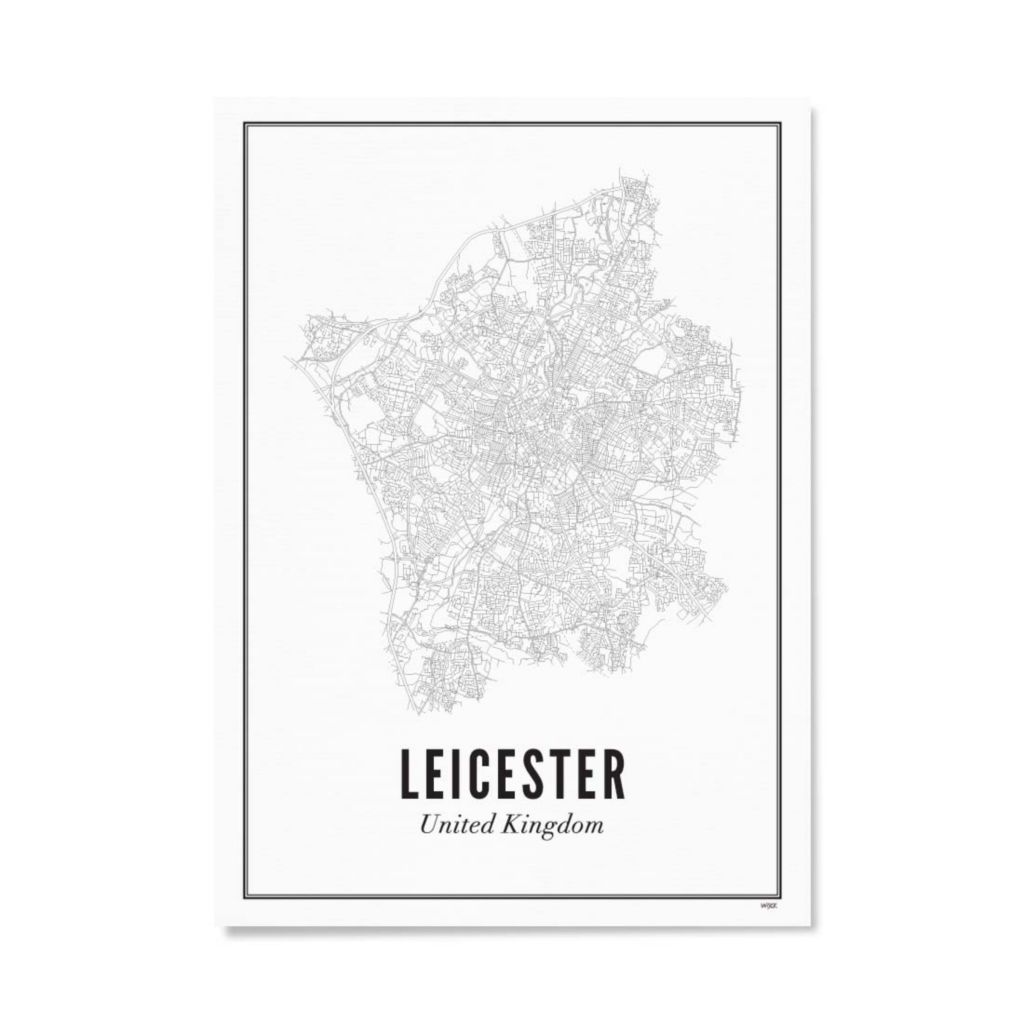 Poster van Leicester - Stad | WIJCK. 