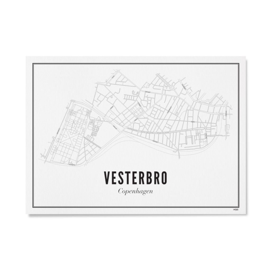 Poster van Kopenhagen - Vesterbro | WIJCK. 