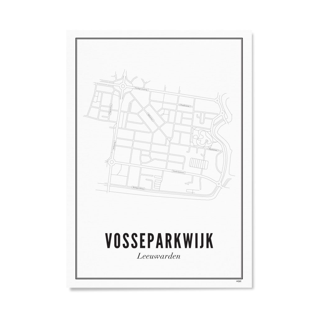Poster von Leeuwarden - Vosseparkwijk | WIJCK.