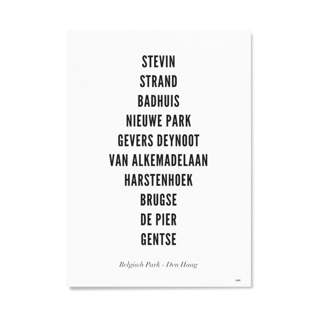 Poster of The Hague - Belgisch Park | WIJCK.