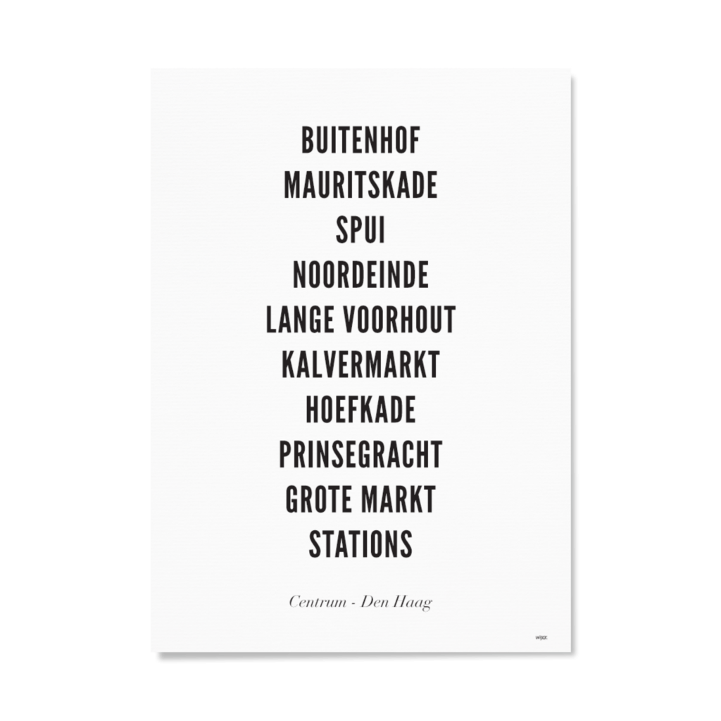 Poster von Den Haag - Zentrum | WIJCK.