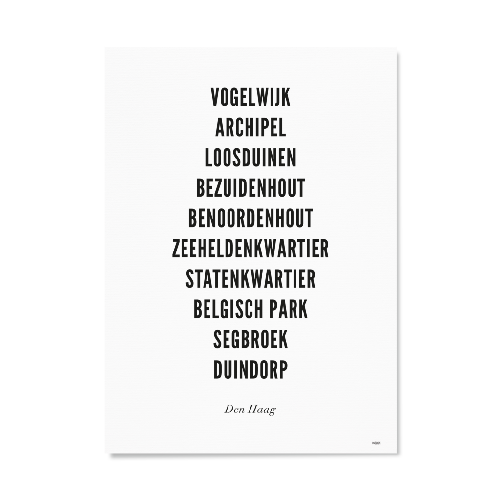 Poster van Den Haag - Stad | WIJCK. 