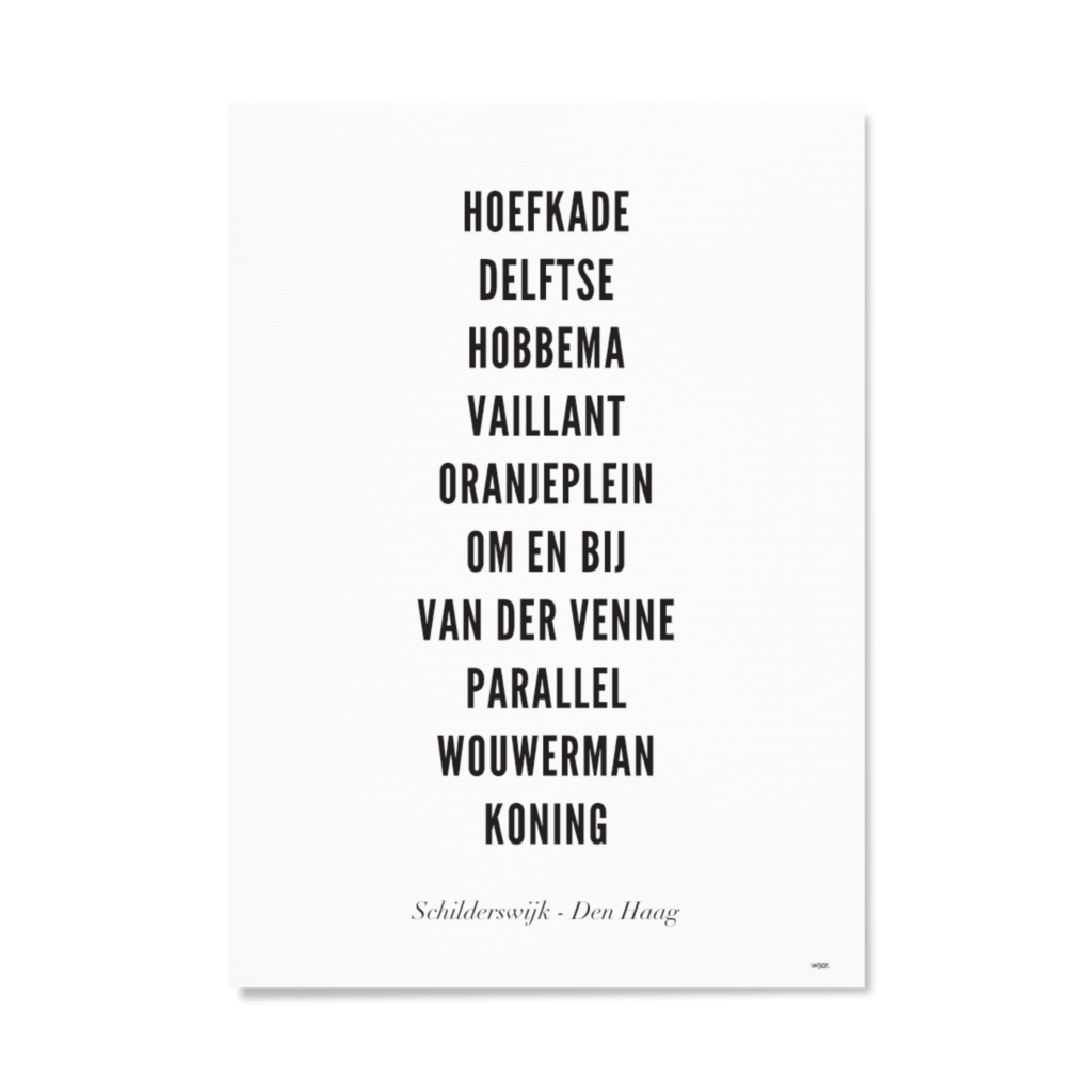 Poster of The Hague - Schilderswijk | WIJCK.