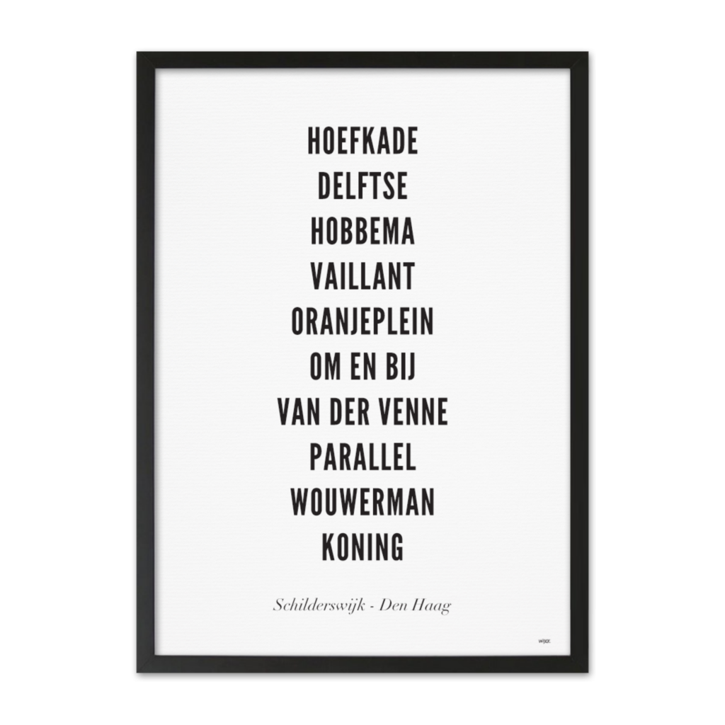 Poster of The Hague - Schilderswijk | WIJCK.