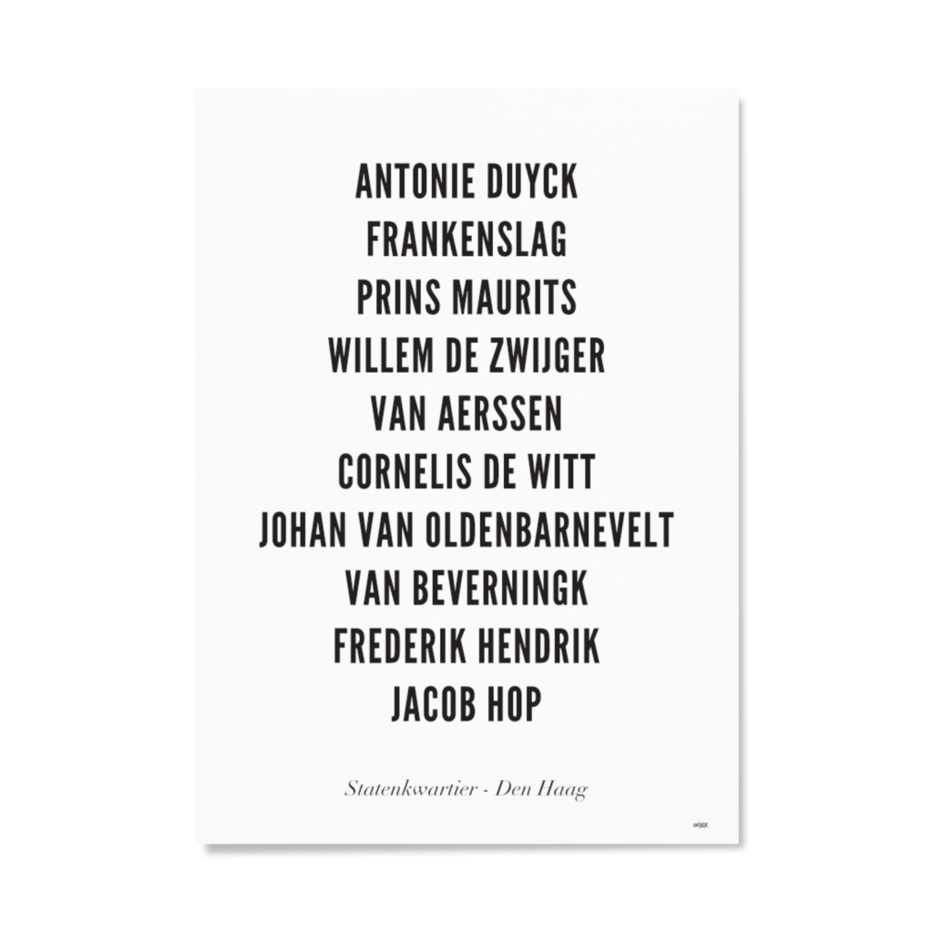 Affiches de La Haye - Statenkwartier | WIJCK.