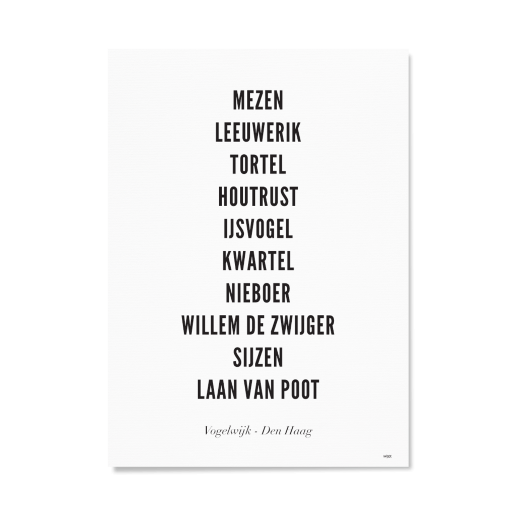 Affiches de La Haye - Vogelwijk | WIJCK.