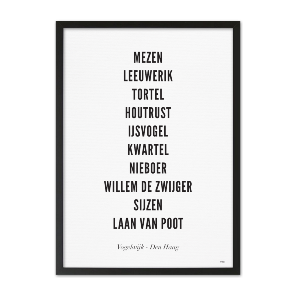 Affiches de La Haye - Vogelwijk | WIJCK.