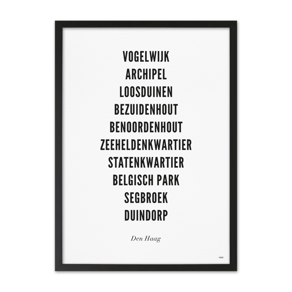 Poster van Den Haag - Stad | WIJCK. 