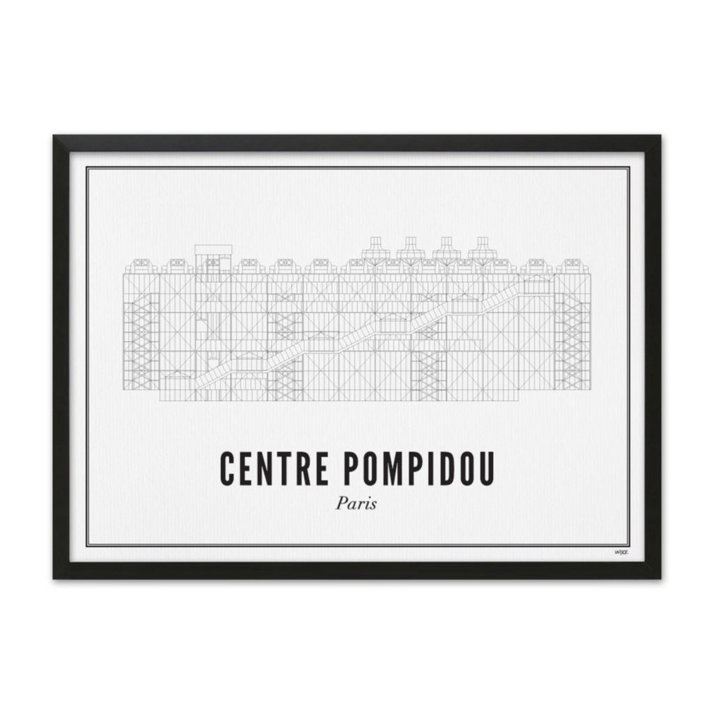 Poster of Paris - Centre Pompidou | WIJCK.